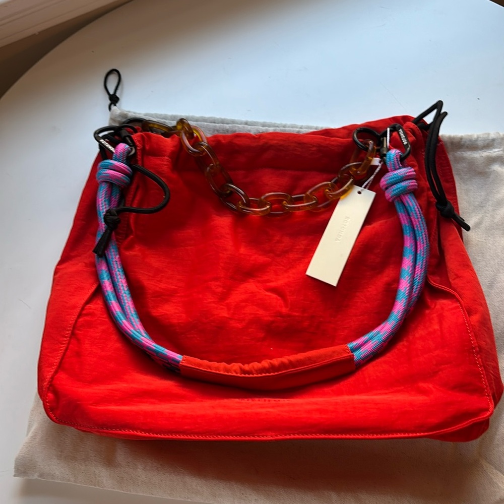 Vibrant Red Rotunda Sant Hobo Bag